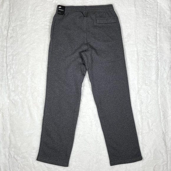 Nike Men Sweatpants Fleece Open Hem Swoosh Straight Pants - Picture 8 of 10